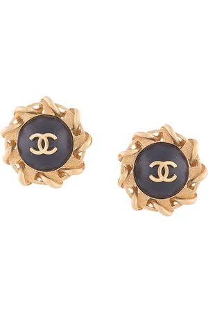 CHANEL 1994 sun motif CC earrings