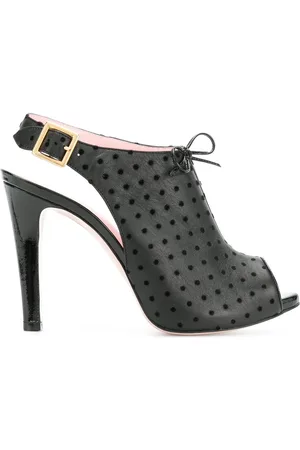 RED(V) Polka dot slingback sandals