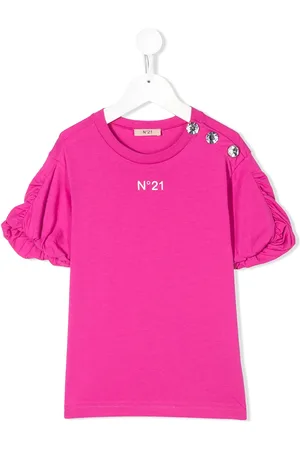 Nº21 Ruffle trim T-shirt