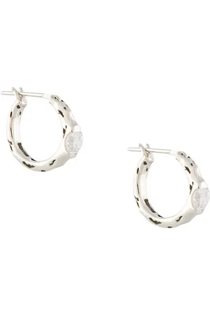 E.M. Crystal hoop earrings