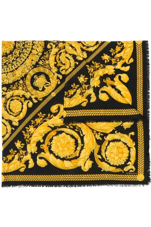 VERSACE Barocco fringed shawl (140cm)