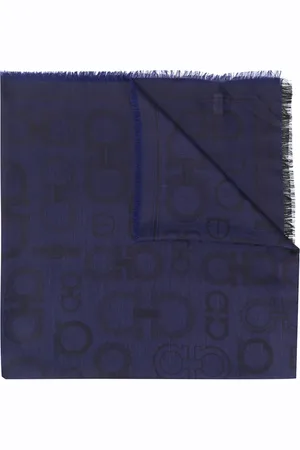 Salvatore Ferragamo Jacquard Gancini pattern scarf