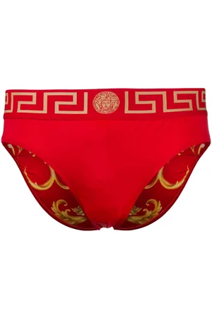 VERSACE Greca Border swim briefs