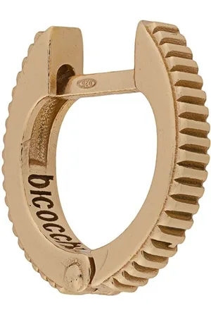 EMANUELE BICOCCHI Crown textured hoop earring