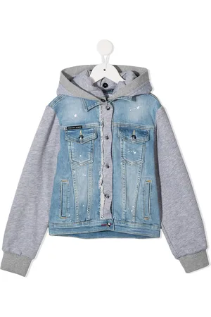 Philipp Plein Rear teddy bear denim jacket