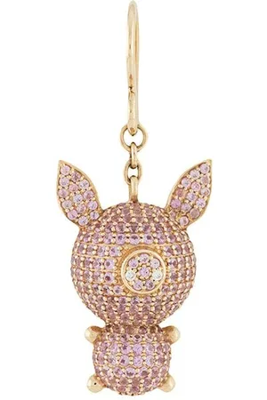 Natasha Zinko 18kt yellow , diamond and sapphire Piggy earring
