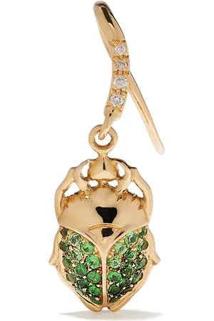 Aurélie Bidermann 18kt yellow diamonds single beetle earring