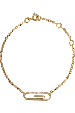 Aurélie Bidermann 18kt yellow Paper clip diamond bracelet