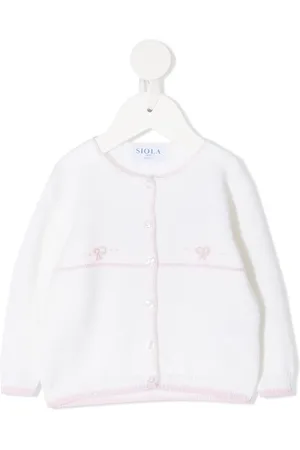 SIOLA Purl-knit embroidered cardigan