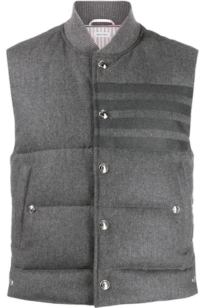 Thom Browne 4-Bar down-filled flannel gilet