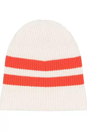 Cashmere In Love Women Beanies - Striped ribbed-knit beanie