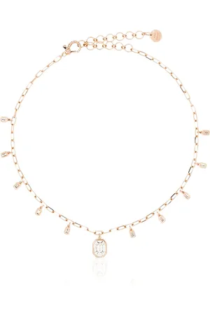 Shay 18kt rose gold and diamond drop necklace