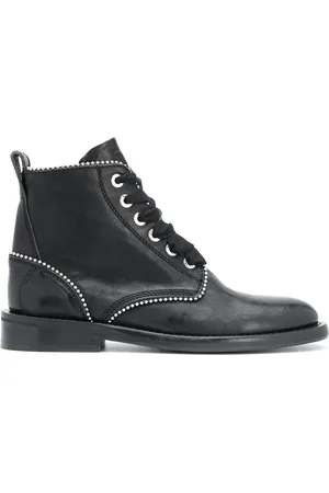 Zadig & Voltaire Studded lace-up leather boots