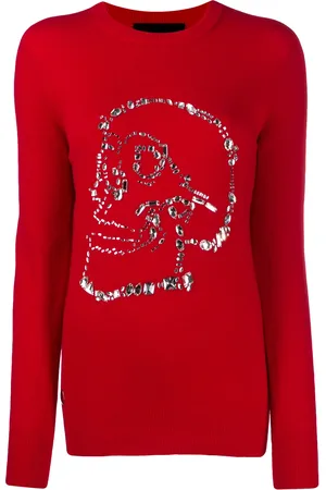 Philipp Plein Crystal-skull sweater