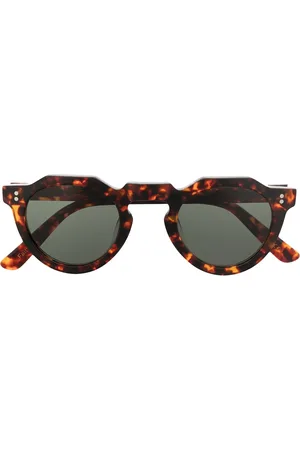 LESCA Pica flat-top round-frame sunglasses