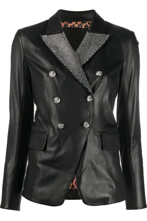 Philipp Plein Crystal-embellished double-breasted jacket