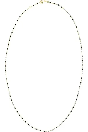 GIGI CLOZEAU 18kt yellow Classic Gigi black beaded necklace