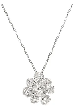 ANNOUSHKA 18kt white gold Whoopsie Daisy diamond large necklace