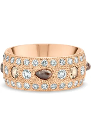 De Beers 18kt rose Talisman diamond large band ring