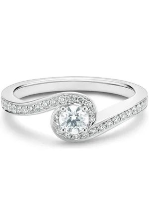 De Beers Platinum My First De Beers Caress round brilliant diamond ring