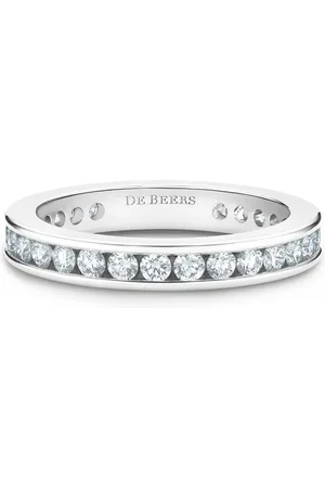 De Beers Platinum channel-set diamond eternity band