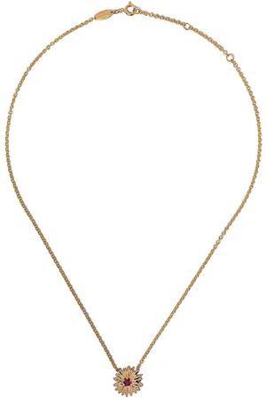 Aurélie Bidermann 18kt yellow rhodolite garnet bouquet pendant necklace