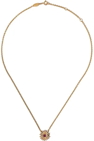 Aurélie Bidermann 18kt yellow rhodolite garnet bouquet pendant necklace