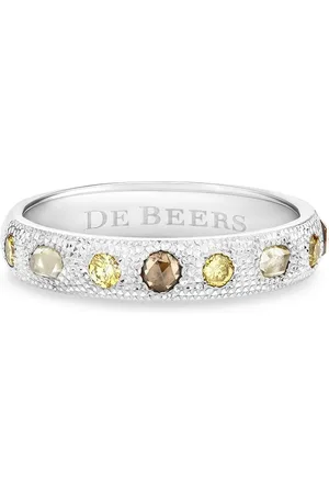 De Beers 18kt white gold Talisman diamond band ring