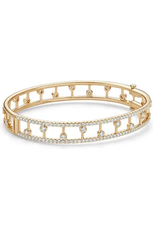 De Beers 18kt yellow Dewdrop diamond bangle