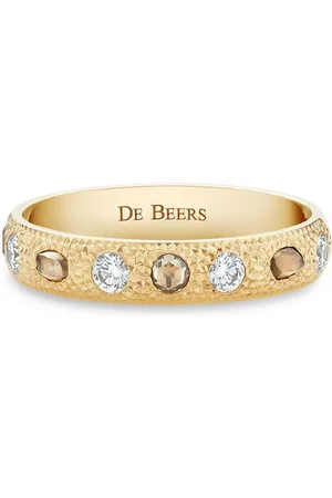De Beers 18kt yellow small Talisman diamond band