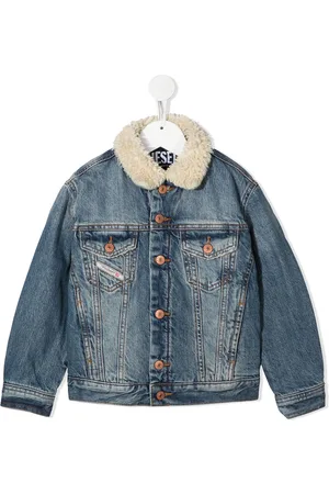 Diesel Jresky shearling-collar denim jacket