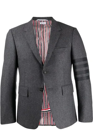 Thom Browne Flannel classic tonal 4-bar sport blazer