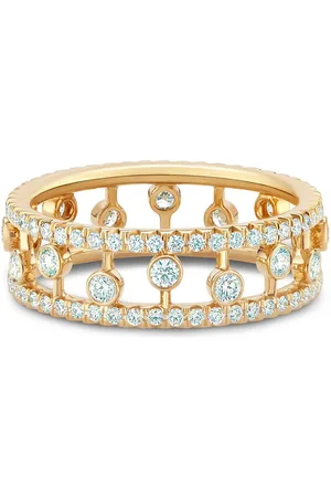 De Beers 18kt yellow Dewdrop diamond band