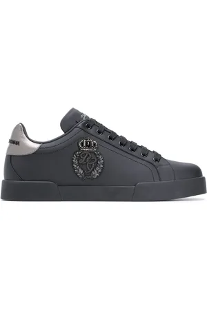 Dolce & Gabbana Portofino crown-patch leather sneakers
