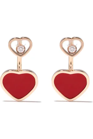 Chopard 18kt rose gold Happy Heart earrings