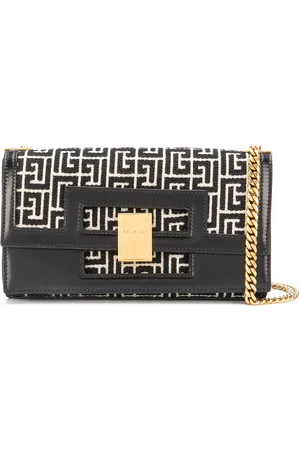 Balmain Medium 1945 Heritage monogram jacquard bag