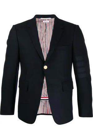 Thom Browne Tonal 4-Bar flannel blazer