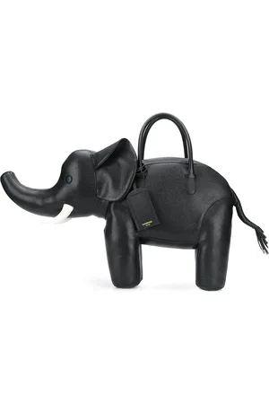 Thom Browne Elephant pebbled leather tote bag