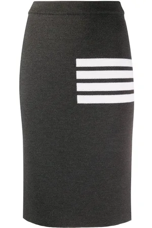 Thom Browne 4-Bar links stitch pencil skirt