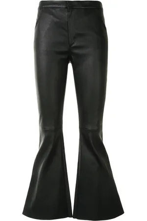 DROME Bell-flare leather trousers