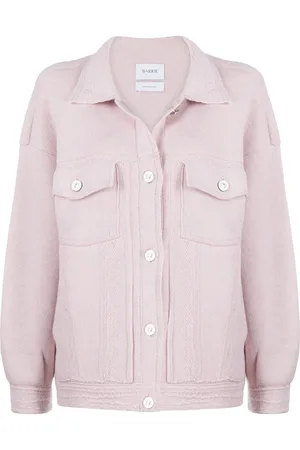 Barrie Contrast-stitching denim-effect jacket