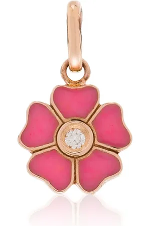 GIGI CLOZEAU 18kt yellow gold diamond-embellished flower charm
