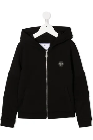 Philipp Plein Hexagon logo-print zip-up hoodie