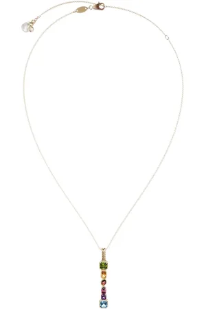 Dolce & Gabbana 18kt yellow initial I gemstone necklace
