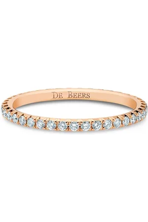 De Beers 18kt rose gold diamond Aura Eternity band ring