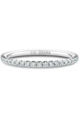 De Beers 18kt white gold diamond Aura Eternity band ring