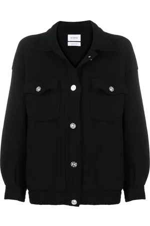 Barrie Contrast-stitching denim-effect jacket
