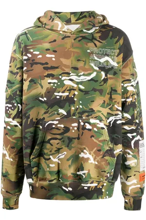 Heron Preston Camouflage cotton hoodie