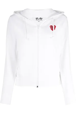 Comme des Garçons Logo-motif zip-up hoodie