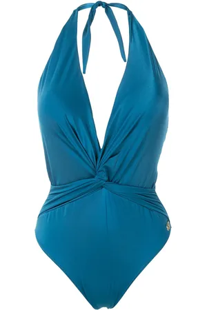 Brigitte Twist-front halterneck swimsuit